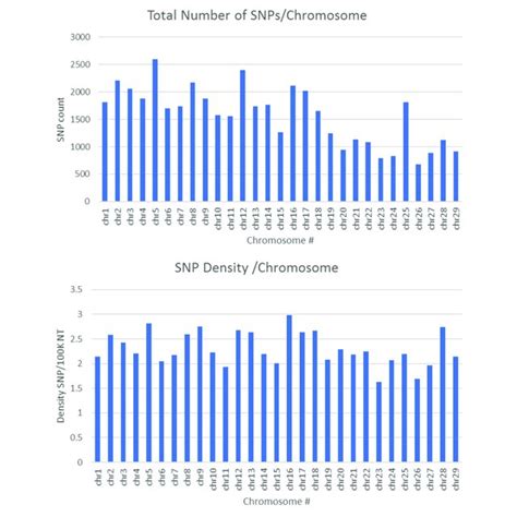 Number Of Snps Per Chromosome And Snp Density Distribution Snp100k