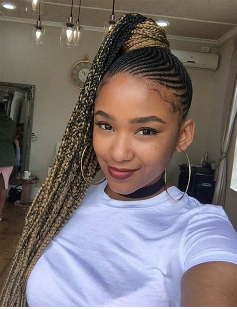 14 Fabulous Black Hairstyles With Braids And Ponytail