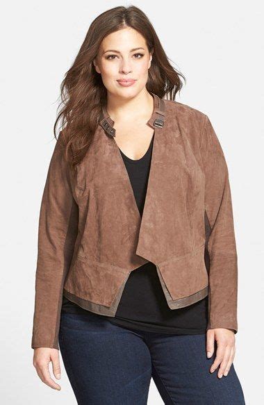 Sejour Suede And Leather Jacket Plus Size Plus Size Outfits Plus