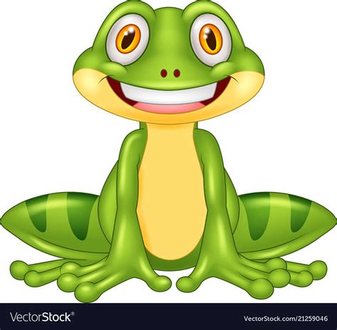 Cartoon Happy Frog Vector Image On в 2020 г Картинки
