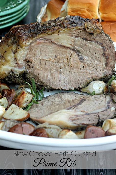 Ouch, even the thought hurts. Slow Cooker Herb Crusted Prime Rib | Recipe | Slow cooker ...