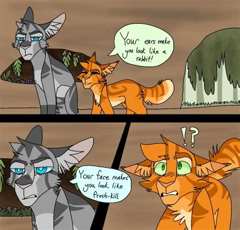 Lets Just Say Jayfeather Aint Having Non Of Sparkpaws Shit Xd He