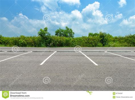 Empty Parking Lot Stock Image Image Of Fresh Contrast 87764287