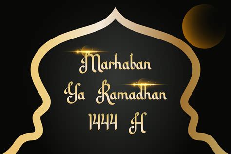 Marhaban Ya Ramadhan 1444 H Greeting With Hand Lettering Calligraphy