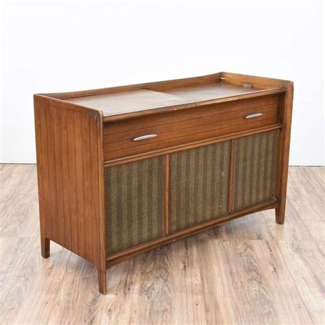 New Vista Victrola Mcm Record Cabinet Loveseat Vintage Furniture