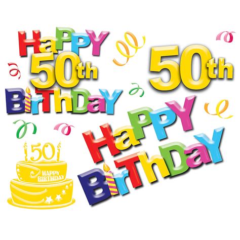 Happy Birthday 50 Clipart Best