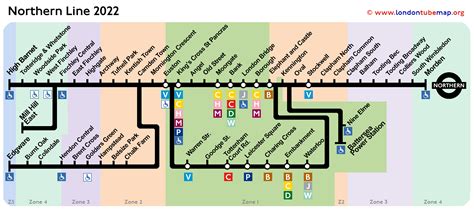 Map Of The Northern Line Black Line Updated 2022