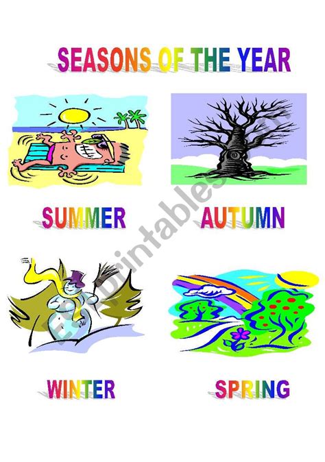 Seasons Of The Year Esl Worksheet By Ser211