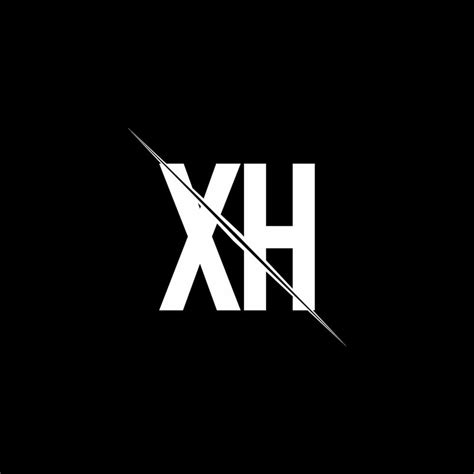 Xh Logo Monogram With Slash Style Design Template 3740732 Vector Art At