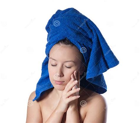 Portrait Of Young Beautiful Woman After Bath Stock Image Image Of