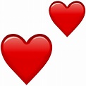 Emoji Red Hearts Png Double