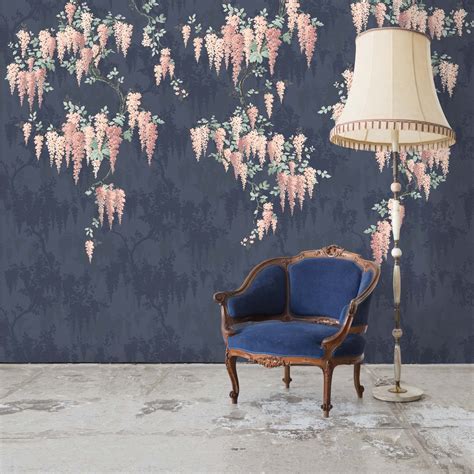 Spring Style Decor Floral Wisteria Wallpaper ~ Fresh Design Blog