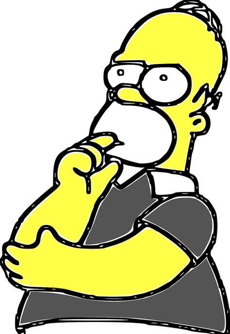Persona Pensando Dibujo Png Homer Simpson Pensando Ideas Originales