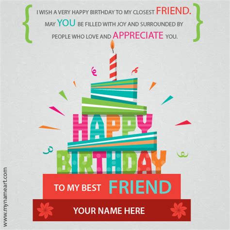 Maybe you would like to learn more about one of these? Write Name On Best Friend Birthday Wishes Greeting Card