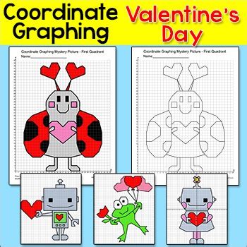 Just for pink cat lovers! Valentine's Day Math Coordinate Graphing Ordered Pairs by ...