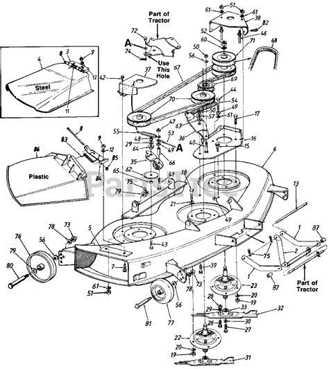 Mtd 190 846 000 Mtd Mower Deck Assembly Only 1989 46 Mowing Deck