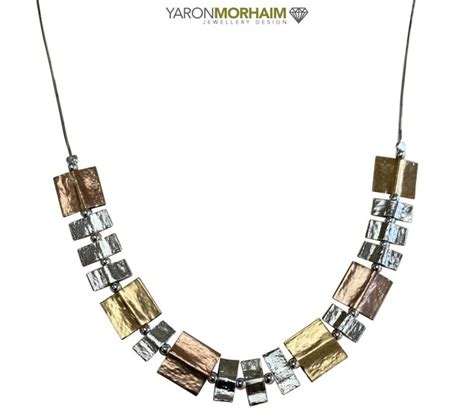 Cleopatra Necklace Yaron Morhaim Silver Gold Necklace Contemporary Jewelry Necklace