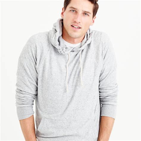 Jcrew Double Knit Pullover Hoodie In Natural For Men Lyst
