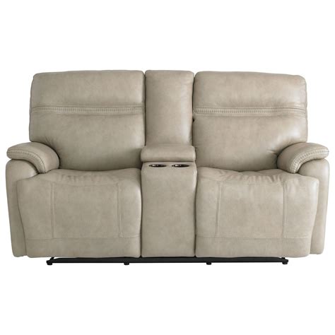 Bassett Club Level Grant Casual Power Reclining Console Loveseat With