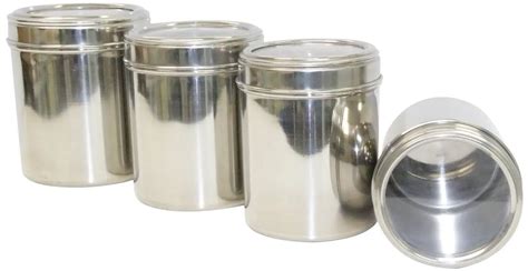 stainless steel kitchen storage containers set stainless steel canisters set of 6 in 2020