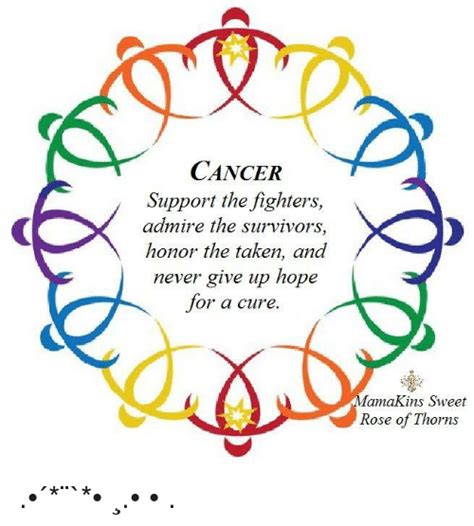 Spreading awareness is the best way to protect our sisters from. CANCER Support the Fighters Admire the Survivors Honor the Taken and Never Give Up Hope for a ...