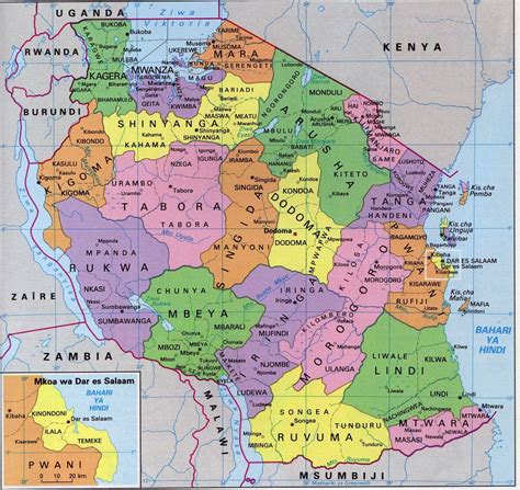 Tanzania 1987 Map Of Tanzania Ramani Ya Tanzania William Makupa Flickr