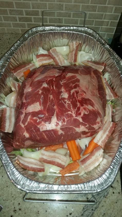Add oil to dutch oven, and sear pork, fat side down, until golden, about 5 minutes. Pulled Pork. Bone In Pork Butt or Shoulder (8-9 ...