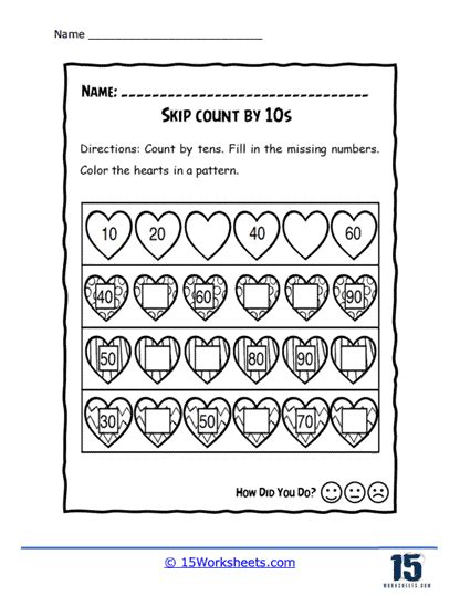 Skip Counting By 10s Worksheets 15