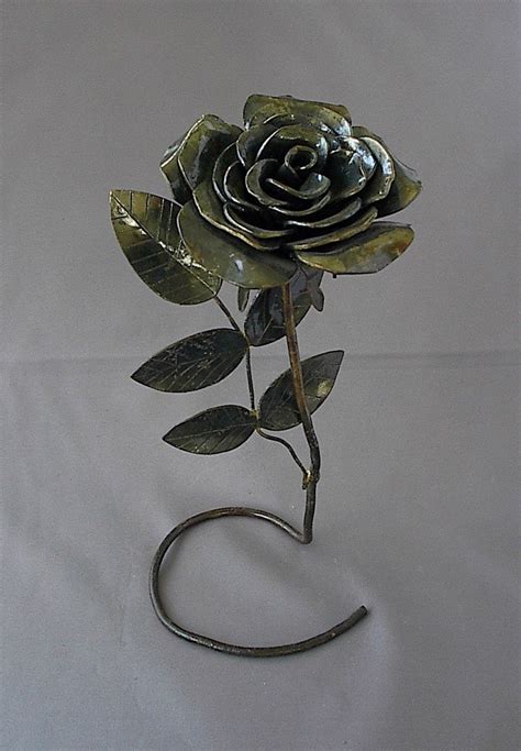 Hand Forged Steel Rose
