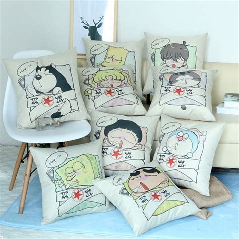 Check spelling or type a new query. Cartoon Anime Cotton Linen Decorative Throw Pillow Cover ...