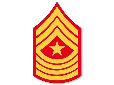 3×4 Inch Usmc Rank Sergeant Major Sgtmaj Sticker Officially Licensed By