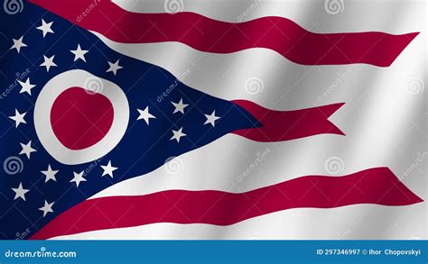 Ohio Flag Flag Of Ohio Footage Video Waving In Wind State Flag Of