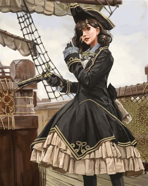 Artstation Pirate Girl Aylar Ghasemi Anime Pirate Girl Pirate Woman Girl Pirates