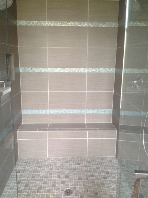 Emser Strands Tile With Glass Horizons Glass Accent Emser Shower