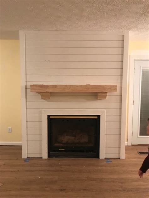 A step by step tutorial. Shiplap Fireplace | Shiplap fireplace, Diy fireplace ...