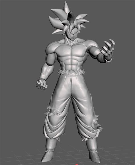 Archivo Stl Modelo 3d De Goku Ultra Instinct・diseño Para Descargar Y