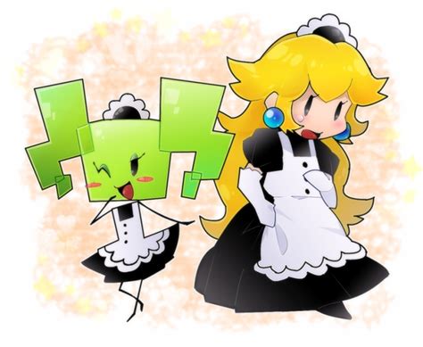 maid mimi and maid peach by ちぃまこ paper mario know your meme