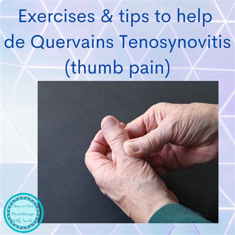 Exercises Tips To Manage De Quervain S Tenosynovitis Thumb Pain