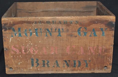 Vintage Mount Gay Sugar Cane Brandy Wood Crate Antique Price Guide