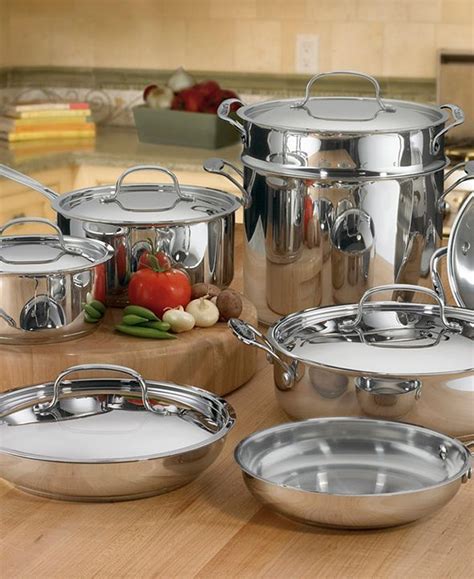 Shop for the cuisinart smartnest stainless steel 11 piece set online. Cuisinart Chef's Classic Stainless Steel 14 Piece Cookware ...