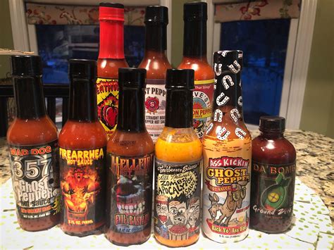 hot sauce from over the holidays looking forward to try em all r spicy