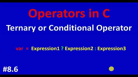 Operators In C Ternary Operator In C Conditional Operator In C