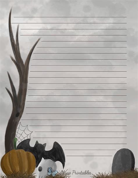 Printable Gothic Halloween Stationery