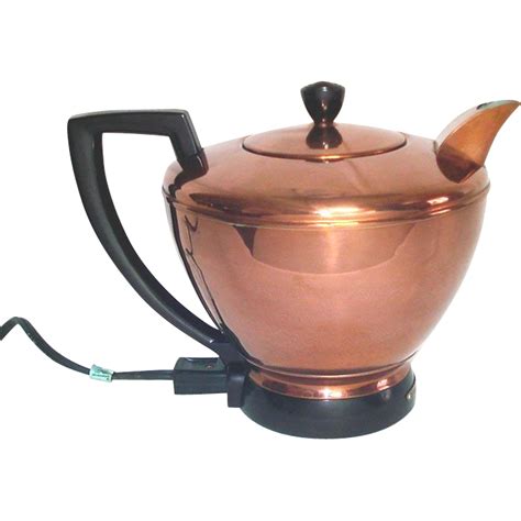 Manning Bowman Copper Electric Hot Water Server Tea Kettle From