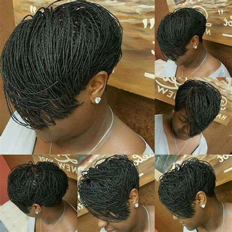 Women Mini Braids Bob Classy Micro Ideas Crochet Hair Pinterest