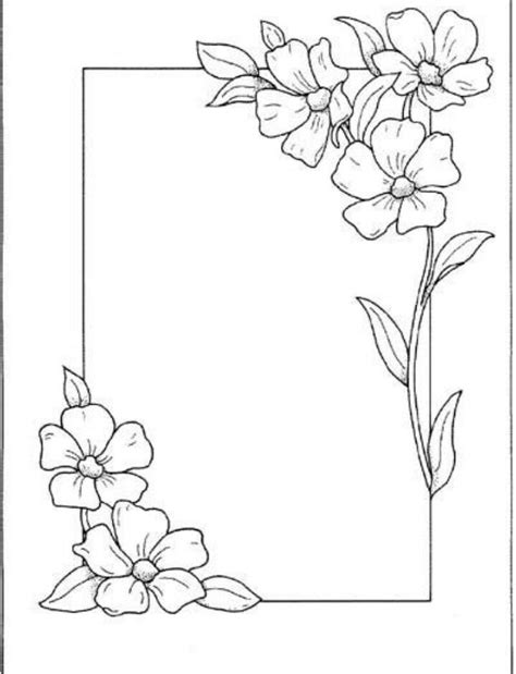 Pencil Sketch Page Border Flower Design Drawing Inkinspot
