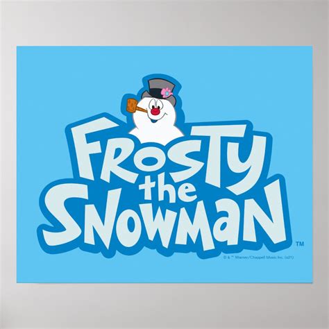 Frosty The Snowman Frosty Stacked Logo Poster Zazzle