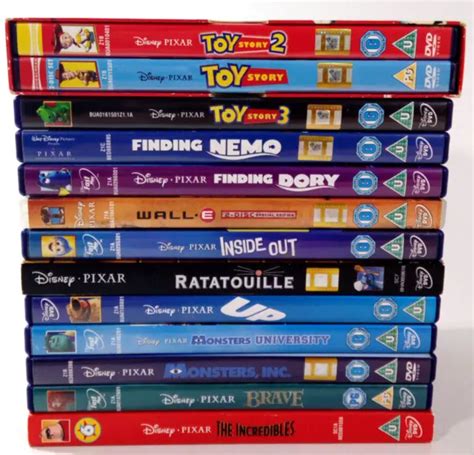 Disney Pixar 13 Dvd Bundle Toy Story Finding Nemo Dory Monsters Inc