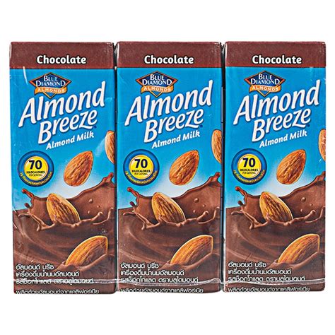 Blue Diamond Almond Breeze Chocolate Flavor Almond Milk 180ml Pack 3