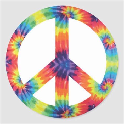 Peace Sign Stickers Rainbow Hippy Hippie Design
